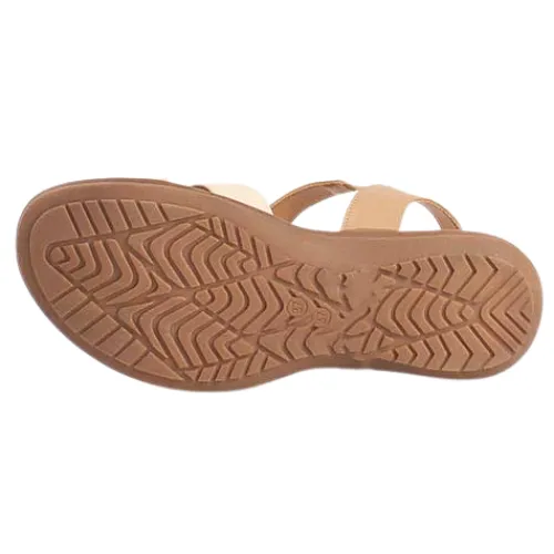 Heavenly Feet Sandals<Ladies Flat Sandals - Trace - Camel/ Beige/ Gold