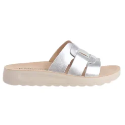 Heavenly Feet Sandals<Ladies Mules - Davena - Silver