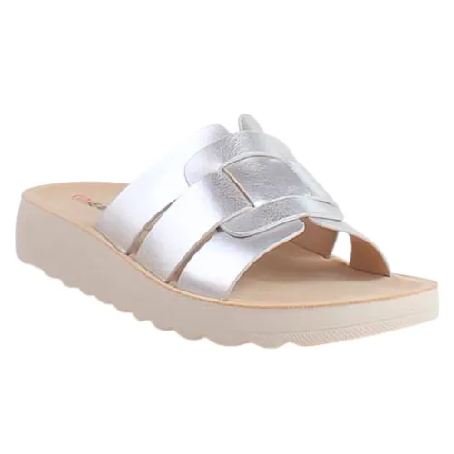 Heavenly Feet Sandals<Ladies Mules - Davena - Silver