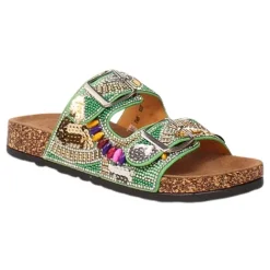 Heavenly Feet Sandals<Ladies Sliders - Jess - Green