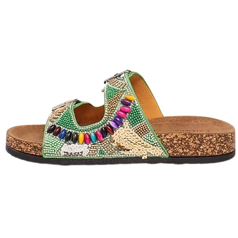 Heavenly Feet Sandals<Ladies Sliders - Jess - Green