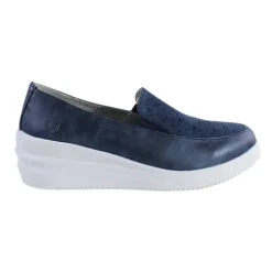 Heavenly Feet Shoes<Ladies Wedge Loafers - Charly - Navy