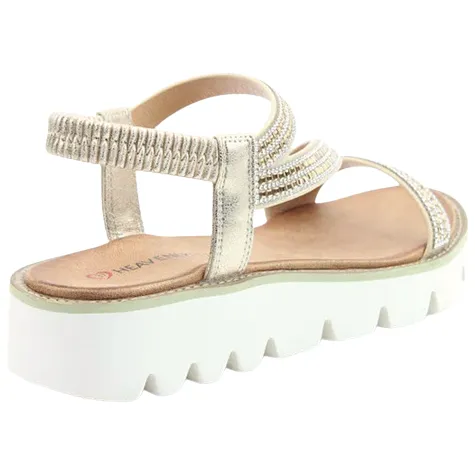 Heavenly Feet Sandals<Ladies Wedge Sandals - Fresco - Gold