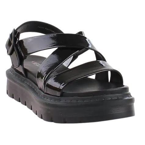Heavenly Feet Sandals<Platform Sandals - Fallon 2 - Black Patent