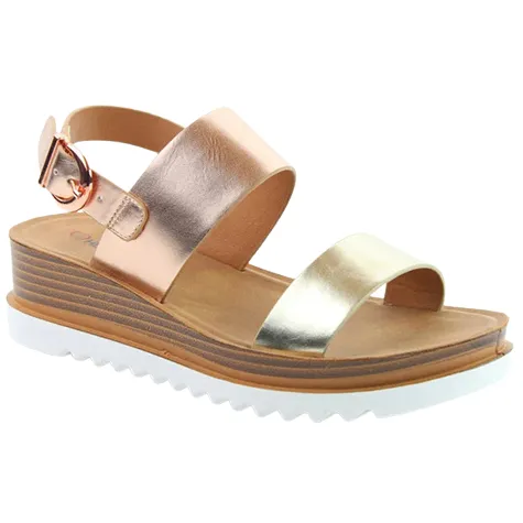 Heavenly Feet Sandals<Sandals - Pecan - Rose Gold
