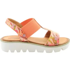 Heavenly Feet Sandals<Wedge Sandals - Ritz - Orange Floral