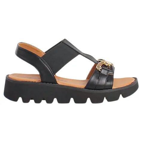 Heavenly Feet Sandals<Wedge Sandals - Lulu 2 - Black