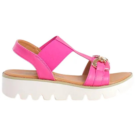 Heavenly Feet Sandals<Wedge Sandals - Lulu 2 - Fuchsia