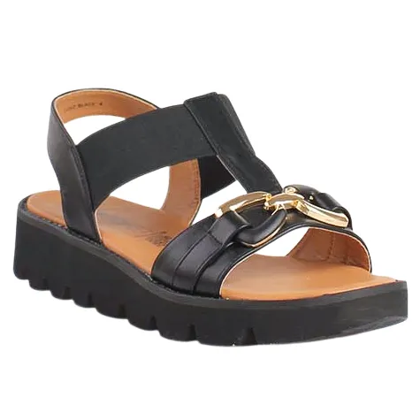 Heavenly Feet Sandals<Wedge Sandals - Lulu 2 - Black