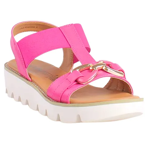 Heavenly Feet Sandals<Wedge Sandals - Lulu 2 - Fuchsia