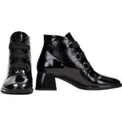 Hispanitas Boots<Block Heeled Ankle Boots- HI243635- Black Patent