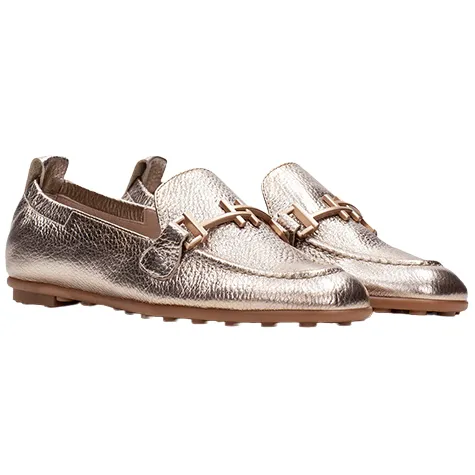 Hispanitas Shoes<Ladies Loafers - HV254027 - Gold / Metallic
