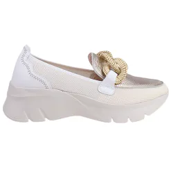 Hispanitas Shoes<Ladies Wedge Loafers - HV254050 - White