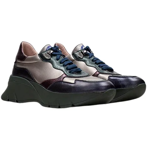 Hispanitas Trainers<Ladies Wedge Trainers - CHI243617 - Navy Multi