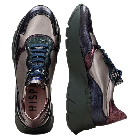 Hispanitas Trainers<Ladies Wedge Trainers - CHI243617 - Navy Multi