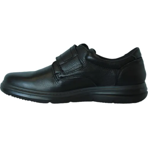 Imac Mens Wide Fitting | Shoes<Velcro Wide Fit Shoes - Florence - Black