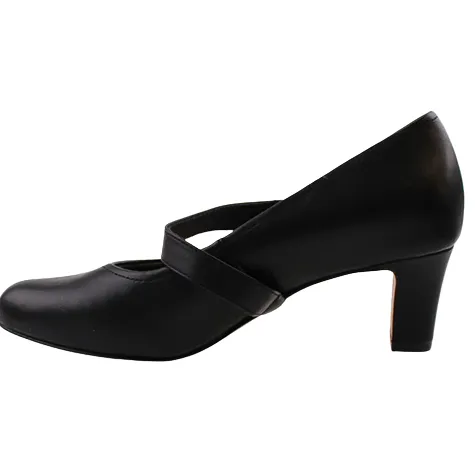 Jana Heels<Cross Strap Pumps - 22474-43 - Black
