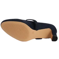 Jana Heels<Cross Strap Pumps - 22473-41 - Navy