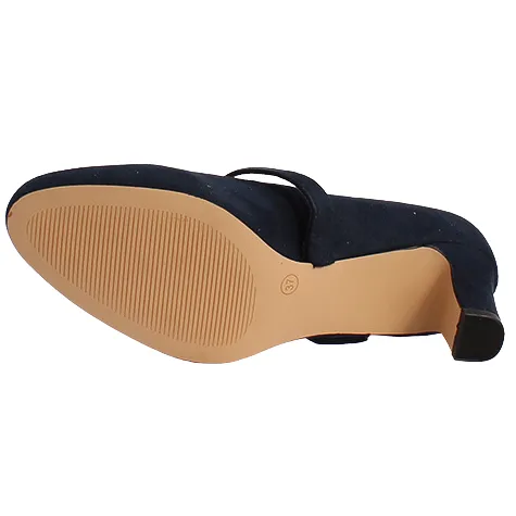 Jana Heels<Cross Strap Pumps - 22473-41 - Navy