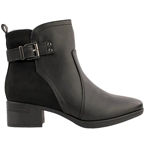 Jana Boots<Block Heeled Ankle Boots - 25374-43 - Black