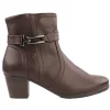 Jana Boots<Block Heeled Ankle Boots - 25363-43 - Mocca