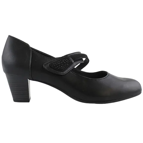Jana Heels<Cross Strap Pumps - 24465-43 - Black