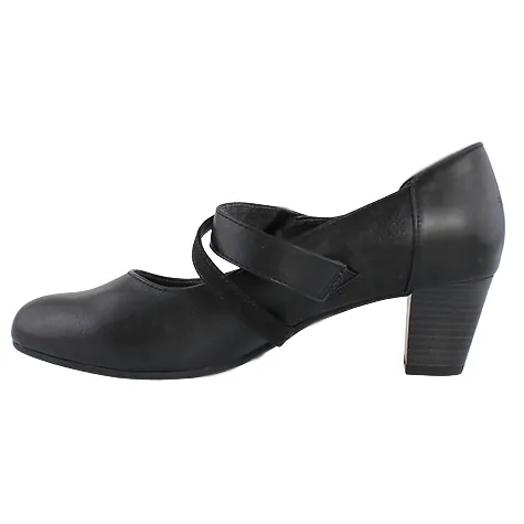 Jana Heels<Cross Strap Pumps - 24465-43 - Black