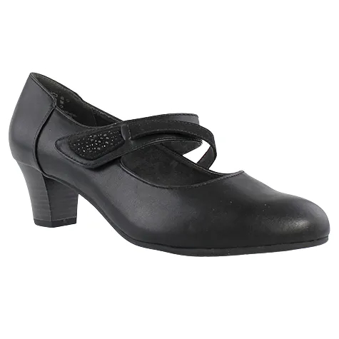 Jana Heels<Cross Strap Pumps - 24465-43 - Black