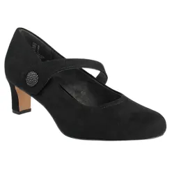 Jana Heels<Cross Strap Pumps - 22473-41 - Black