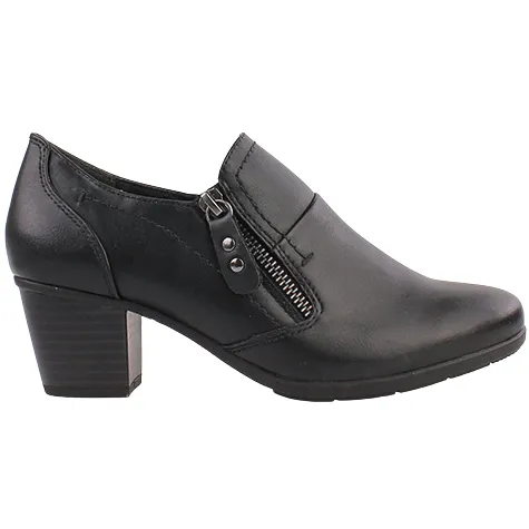 Jana Heels<Ladies Block Heeled Shoes - 24469-41 - Black