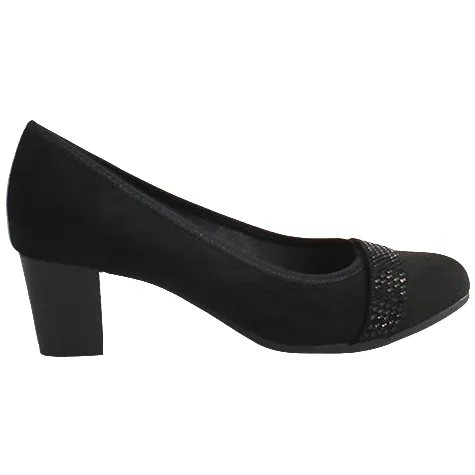 Jana Heels<Ladies Block Heeled Pumps- 22467-42 - Black