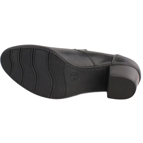 Jana Heels<Ladies Block Heeled Shoes - 24469-41 - Black