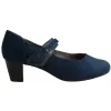 Jana Heels<Ladies Cross Strap Pumps - 24464-42 - Navy Suede