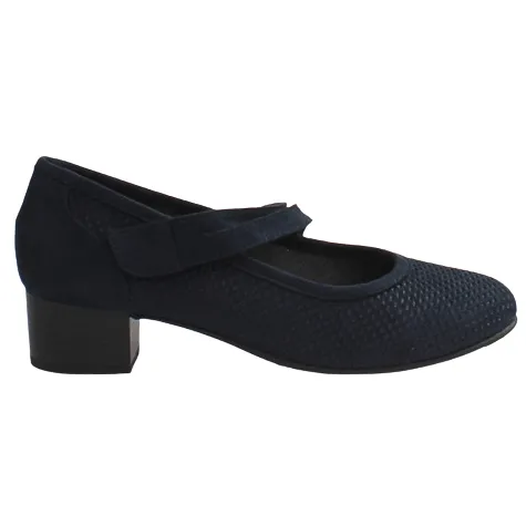 Jana Heels<Ladies Cross Strap Pumps - 24363-42 - Navy Suede