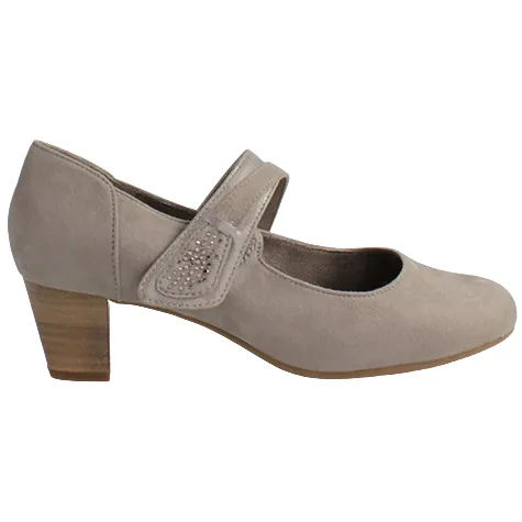 Jana Heels<Ladies Cross Strap Pumps - 24464-42 - Stone
