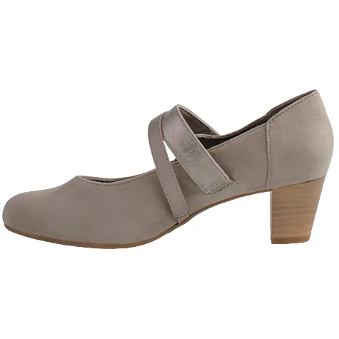 Jana Heels<Ladies Cross Strap Pumps - 24464-42 - Stone