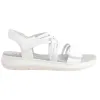 Jana Sandals<Ladies Flat Sandals - 28766-42 - White/Silver