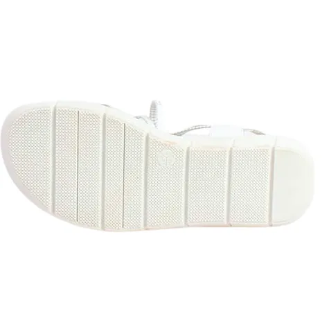 Jana Sandals<Ladies Flat Sandals - 28766-42 - White/Silver
