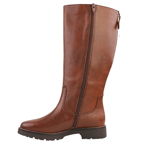 Jana Ladies Wide Fitting | Boots<Ladies Knee Boots - 25564-43 - Cognac