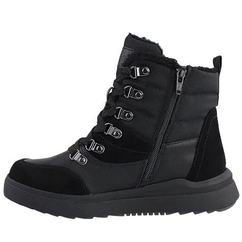 Jana Boots<Ladies Lace Up Ankle Boots - 26270-43 - Black