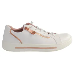 Jana Trainers<Ladies Trainers - 23660-42 - White/RoseGold