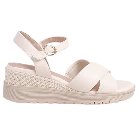 Jana Sandals<Ladies Wedge Sandals - 28777-44 - Beige