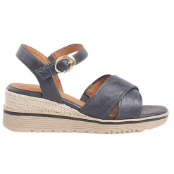 Jana Sandals<Ladies Wedge Sandals - 28777-44 - Navy