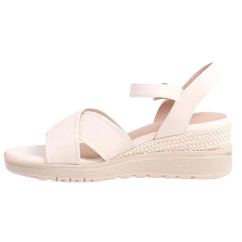 Jana Sandals<Ladies Wedge Sandals - 28777-44 - Beige