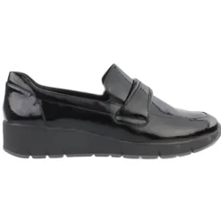 Jana Shoes<Ladies Wedge Shoes - 24666-43 - Black Patent