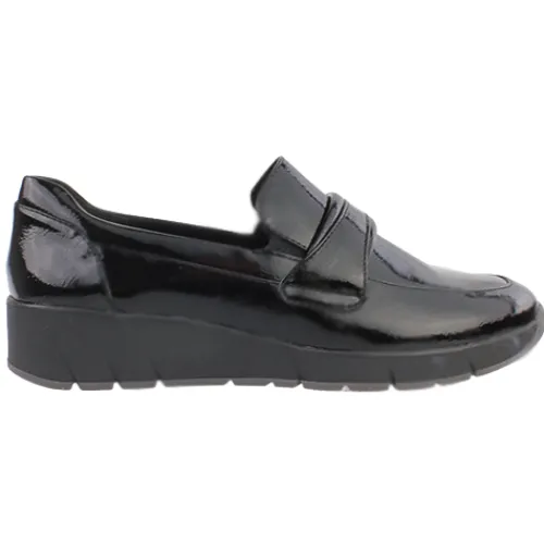 Jana Shoes<Ladies Wedge Shoes - 24666-43 - Black Patent