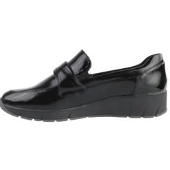Jana Shoes<Ladies Wedge Shoes - 24666-43 - Black Patent