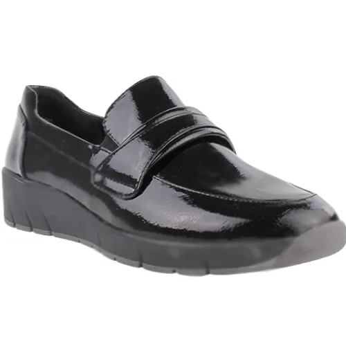 Jana Shoes<Ladies Wedge Shoes - 24666-43 - Black Patent