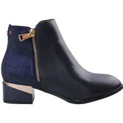 Kate Appleby Boots<Block Heeled Ankle Boots - Forfar - Navy Sparkle
