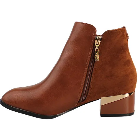 Kate Appleby Boots<Block Heeled Ankle Boots - Forfar - Tan Sparkle
